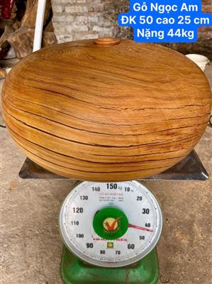 Bình Phú Quý Gỗ Ngọc Am - Đường Kính 50cm, Cao 25cm, Nặng 44kg - Đẳng Cấp Phong Thủy