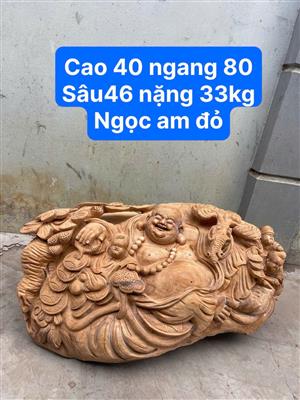 Tương Di Lặc Ngồi Gỗ Ngọc Am Nguyên Khối, Tượng Di Lặc Tam Tiểu Gỗ Ngọc Am